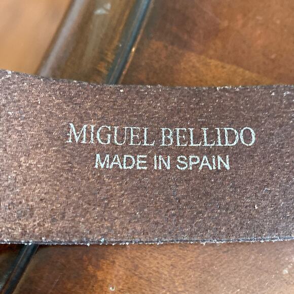 Miguel Bellido size 36 brown genuine leather belt - Picture 2 of 5